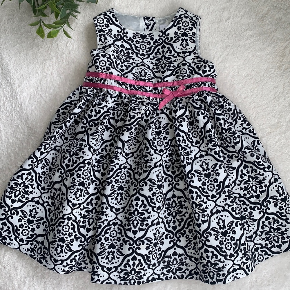 Camilla Black & White Print Dress 3T EUC Tank Style